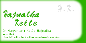 hajnalka kelle business card